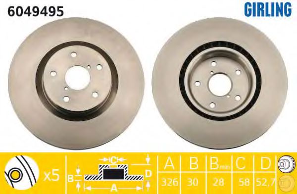 GIRLING 6049495 Brake Disc